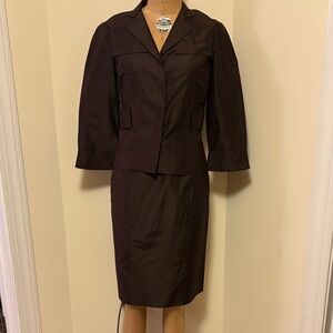 Classic Women's Two-Piece Suit in Dark Brown
